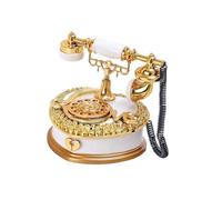 TOGEVAL Boîte à Musique Décorative Téléphone Rétro Vintage Modèle de Bureau Élégant Étui de Rangement Musical Polyvalent Décoration Maison et Bureau Cadeau Anniversaire et Fête