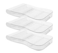 TOGEVAL Boîte de Rangement Acrylique pour 6 Embouts D’irrigateur Buccal avec Couvercles Anti-poussière, Format Compact 16 X 9,5 X 1,8 Cm, Porte-embouts Organisé pour Toute la