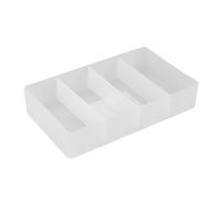 TOGEVAL Boîte de Rangement Maquillage Transparente avec Compartiments Amovibles Grand Conteneur de Bureau pour Cosmétiques Bijoux et Organisation de Plastique pour Maison et Cuisine