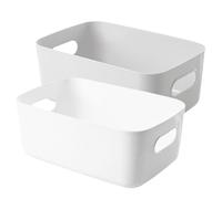 TOGEVAL Boîte de Rangement Plastique Multifonction Blanche Capacité Importante pour Cuisine Salle de Bain Bureau Organisateur pour Snacks Cosmétiques et Divers Articles