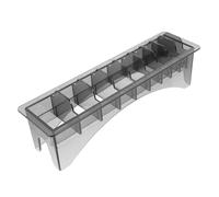 TOGEVAL Boîte de Rangement Plastique pour Peignes de Tondeuse Support Pratique pour Guide Peigne de Salon de Coiffure Organisateur Transparent Noir à Emplacements