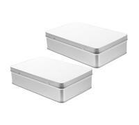 TOGEVAL Boîte Métallique Sublimée Carrée Couvercle Étanche Petite Boîte en Fer-Blanc pour Biscuits Bonbons et Présents Mariage Pack 2 Pièces Rangement et Personnalisation Thermique