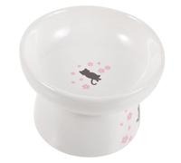 TOGEVAL Bol De Nourriture Élevé pour Chat Céramique Anti-vomissement Réduit La Charge Cou Design Ergonomique pour Alimentation Et Confortable