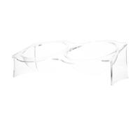 TOGEVAL Bol Double Transparent pour Animaux Gamelle Surélevée Anti-Renversement pour Chats et Chiots Bassin Intérieur pour Nourriture et Eau Design Ergonomique Réduisant la Pression du