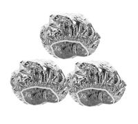 TOGEVAL Bonnet de Coloration Élastique en Papier Aluminium 3 Pièces 28 Cm pour Soin Capillaire Professionnel Salon Cheveux Masque Revitalisant