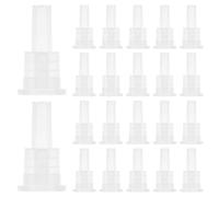 TOGEVAL Bouchons Internes Compte-gouttes pour Flacons D’huiles Essentielles 100 Pièces 18 Dents Polypropylène Étanches Contrôle Précis Dosage Usage Personnel et Professionnel