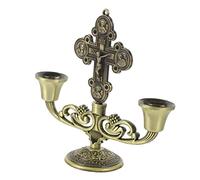 TOGEVAL Bougeoir à Double Tête Alliage De Zinc pour Décoration De Table Centre De Table Élégant pour Mariages Et Dîners Romantiques