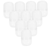 TOGEVAL Boule Torsadée Transparente 32 Mm X 47 Mm en Plastique Réutilisable, Vide pour Automatique, Contenant de Stockage, Décoration de Fête, Lot de 50 Pièces