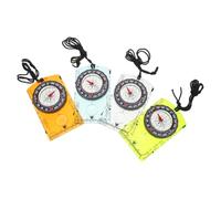 TOGEVAL Boussole de Randonnée Navigation Survie 4 Pièces en Acrylique avec Règle de Carte Précise, Légère et Portable en Randonnée ou Backpacking