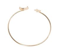 TOGEVAL Bracelet Ajustable Rhinestones Avec Étoiles Et Lune Élégant Et Brillant Accessoire De Mode Pour Femme Couleur Dorée