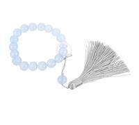 TOGEVAL Bracelet Chapelet Perles de Verre avec Pompons Décoration de Prière et Souvenir Accessoire Religieux Élégant pour Femme et Homme