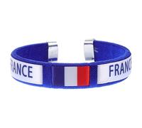 TOGEVAL Bracelet de Supporters en Toile Drapeau France Bracelet Sportif Souple Résistant à L’usure pour Matchs et Fêtes Accessoire Fan Unisexe Europe 2024