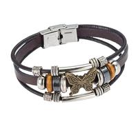 TOGEVAL Bracelet Femme Punk Vintage Cuir Multicouche Manchette Superposée Bohème Accessoire Gothique Confortable et Élégant