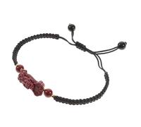 TOGEVAL Bracelet Feng Shui Tissé à La Main En Sable Violet Doré Et Minéral Naturel, Cordon Ajustable Unisexe, Symbole Chinois De Richesse Et Chance, Accessoire Quotidien Amulette