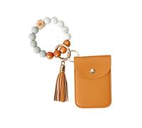 TOGEVAL Bracelet Porte-clés Décoratif avec Pochette pour Porte- Pratique Et Élégant à Porter Au Poignet