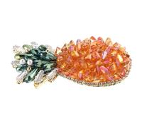 TOGEVAL Broche Ananas en Cristal Léger et Solide Bijou Tropical Créatif pour Châles et Vêtements Accessoire Hawaïen Esthétique et Polyvalent Présent Souvenir Élégant pour Fête D’Été
