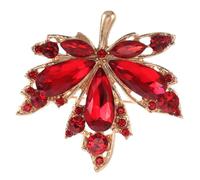 TOGEVAL Broche Feuille D’Érable Rouge Compacte et Légère, Épingle Anti-Exposition pour Femmes, Accessoire Automne-Hiver Polyvalent, Décoration Élégante pour Robes et Tenues de Bureau,