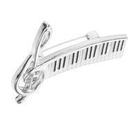 TOGEVAL Broche Musicale en Alliage de Zinc Petite Taille Argentée, Épingle de Revers pour Vêtements Féminins, Accessoire Décoratif Piano pour Présent Pianiste et Tenue Élégante