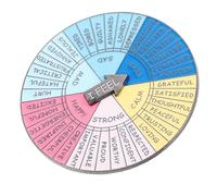 TOGEVAL Broche Roue en Métal Rotative à Émotions, Petite Broche Chromatique Multicolore pour Fête et Réunion, Accessoire Original pour Exprimer Humeur Sociale, Bijou Fantaisie Compact