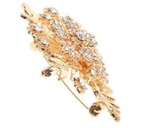TOGEVAL Broche Scarf Brooch Arbre de Vie Doré avec Cristaux Broche Épingle Élégante pour Femmes Accessoire Luxe pour Mariage et Tenue Quotidienne