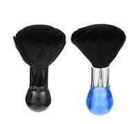 TOGEVAL Brosse de Coiffure pour Cheveux Cassés Lot de 2 Brosses Plumeaux Bleu Transparent et Noir Transparent Nettoyage Contour Oreilles Cou Usage Professionnel Salon