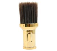 TOGEVAL Brosse de Coiffure Professionnelle pour Barbier Taille Standard Poils Durs Nettoyage du Cou Usage Salon Couleur Dorée