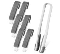 TOGEVAL Brosse de Nettoyage pour Stores avec Tête Détachable Double Face Manche Long pour Ventilation et Fenêtres Outil et Compact pour Nettoyage des Volets et Climatiseurs