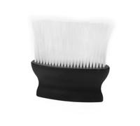TOGEVAL Brosse de Salon Professionnelle pour Cou et Visage Poils Doux Plastique Noir et Blanc Brosse Barbier Duster Nettoyage Rapide des Cheveux Compacte