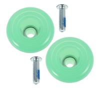 TOGEVAL Butées de Frein en PU Vert Gelée pour Patins à roulettes Double Rangée, Compatibles Patins Quad 4 Roues, Paire Vis, Accessoires Freinage Roller Sécurité et Contrôle