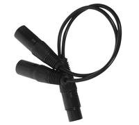 TOGEVAL Câble Répartiteur Xlr en Y Symétrique 1 Femelle vers 2 Mâles Noir Câble Microphone Équilibré pour Studio et Scène Adaptateur Audio Multipiste sans Bruit Connectique