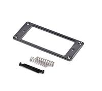 TOGEVAL Cadre de Montage Plat pour Micro Humbucker Anneaux Métalliques Noirs Épais Compatible Guitares Électriques Cadre de Fixation Robuste et