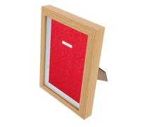 TOGEVAL Cadre Exposition Médaille Massif pour Médailles de Marathon Table Coffret de Rangement et avec Fond Rouge Élégant pour Coureurs
