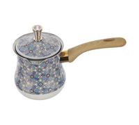 TOGEVAL Cafetière Turque Cezve en Acier Inoxydable 720 Ml, Compatible Toutes Plaques de Cuisson, Poignée Bois, pour Préparation Café, Thé, Beurre Fondu, Usage Maison Cuisine