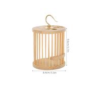 TOGEVAL Cage à Grillons en Bois Petit Format Crochet en Cuivre Habitat Polyvalent pour Élevage et Transport Cage Ronde Portable pour Insectes et Criquets Terrarium Sécurisé et Spacieux