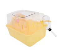 TOGEVAL Cage à Hamsters Portable Plastique avec Abreuvoir Transportez Facilement Vos Petits Animaux