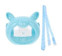 TOGEVAL Cage De Transport pour Petits Animaux Portable Aération, Mini Cage en Plastique Bleu, Taille Compacte, pour Promenade Et Voyage, Adaptée Aux Hamsters, Cochons D’Inde Et Souris
