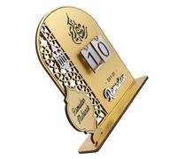 TOGEVAL Calendrier de Ramadan 2026 en Acrylique Doré, Décoration de Table pour Compte à Rebours de L’aïd Moubarak, Calendrier Décoratif Moyen-Oriental pour Maison et Fêtes