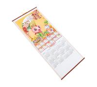 TOGEVAL Calendrier Mural Papier Rotin Calendrier Suspendu avec Corde de Lannée Serpent Planificateur Mural pour Maison et Bureau