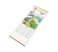 TOGEVAL Calendrier Mural Suspendu Style Parchemin Calendrier Mensuel Délicat pour Décoration Murale Planificateur Familial et Bureau Souvenir Élégant de Année Du Serpent Facile à Accrocher