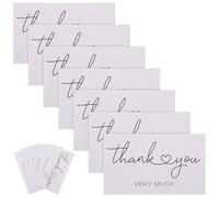 TOGEVAL Cartes de Remerciement Enveloppes, 150 Pièces Papier Couché, Format 9 X 5,4 CM, pour Emballage Présent et Messages Personnalisés