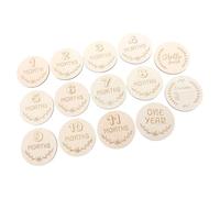 TOGEVAL Cartes Mensuelles Bois Naturel Panneau Annonce pour Journal Grossesse et Photos Kit pour Éveil et Souvenirs de Croissance Infantile