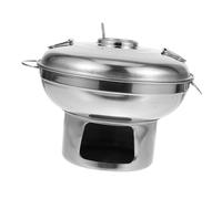 TOGEVAL Casserole Acier Inoxydable pour Fondue Chinoise Portable Pot avec Poignées Isolantes Adapté Cuisson Intérieure et Extérieure Batterie Cuisine Pratique pour Induction