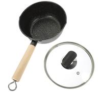 TOGEVAL Casserole en Pierre Médicale Antiadhésive 18 Cm avec Couvercle, Poignée Confortable et Manche Prolongé, pour Cuire Sauces et Soupes Délicates Couleur Aléatoire