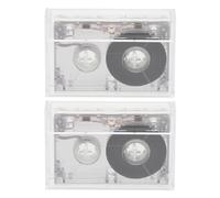 TOGEVAL Cassettes Audio Vierges Mini Mc-60 2pcs 60 Minutes Plastique Compatibles Magnétophones pour Cours de Langues et Enregistrements Vocaux