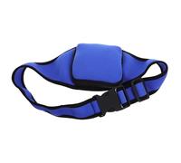 TOGEVAL Ceinture de Fitness en Néoprène Bleue avec Pochette Zippée pour Microphone, Design Multifonctionnel et Confort Mains Libres pour Séances de Gym et Activités Extérieures