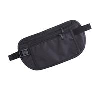 TOGEVAL Ceinture Porte-billets de Course Ajustable, Banane Noire en Matériau Solide, Poche pour Téléphone Portable et Clé, Maintien Élastique, Pochette de Voyage pour Style Aléatoire