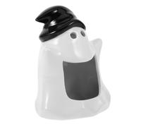 TOGEVAL Ceramic Hamster House Cooling Hideout with Halloween Ghost Design Private Nest for Small Pets Durable and Smooth Ceramic Pet Hide