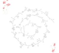 TOGEVAL Chaîne De Cheveux Fleur En Coquillage Perle Faite à La Main 1 Mètre Argenté Femme Mariage Fête Ruban Satin