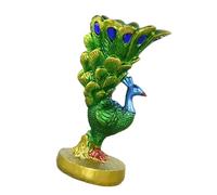 TOGEVAL Chandelier Décoratif Paon Résine Style Européen Bougeoir Maison Romantique Décoration Intérieure Élégante pour Événements et Fêtes Petit Modèle