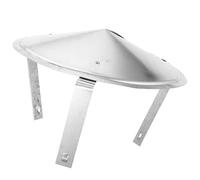 TOGEVAL Chapeau de Cheminée Étanche en Acier Inoxydable Protection Anti-Pluie pour Conduit de Cheminée Couvercle Incliné pour Drainage Rapide Accessoire Toiture Adapté Jardin et